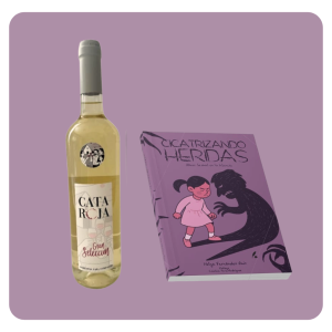 Pack literario solidario  | Vino Blanco + Libro “Cicatrizando Heridas”