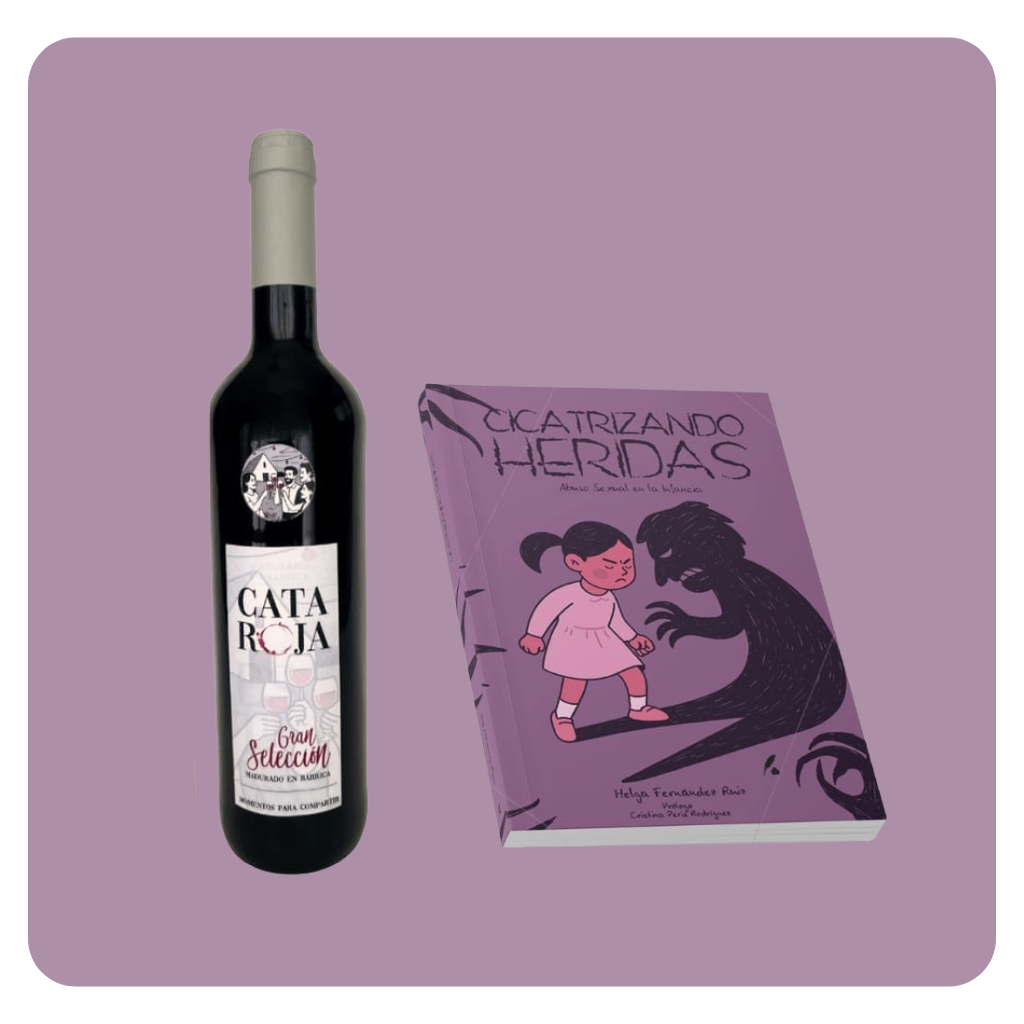 Pack literario solidario | Vino Tinto + Libro “Cicatrizando Heridas”